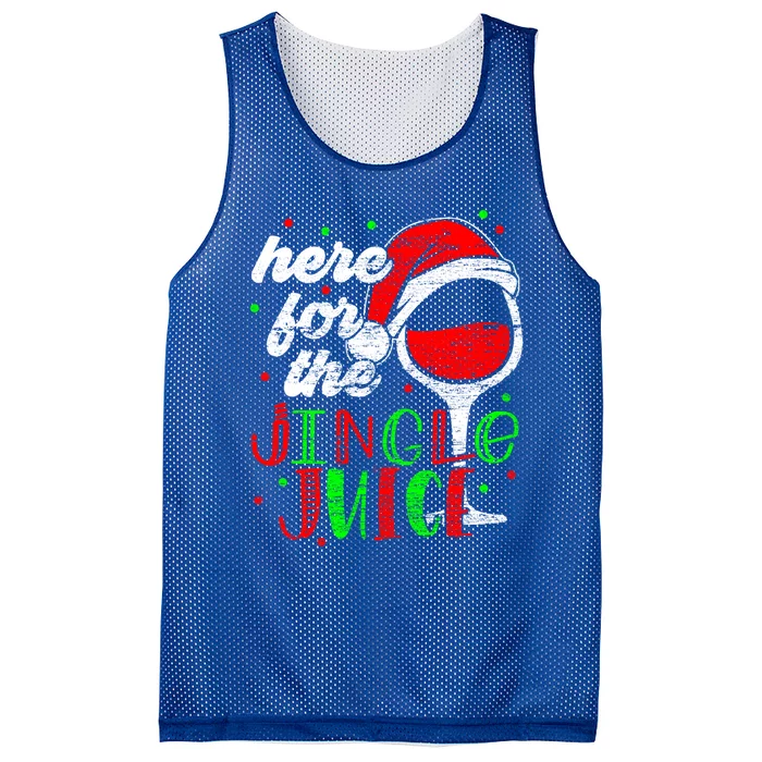 Here For The Jingle Juice Funny Holiday Party Meaningful Gift Mesh Reversible Basketball Jersey Tank