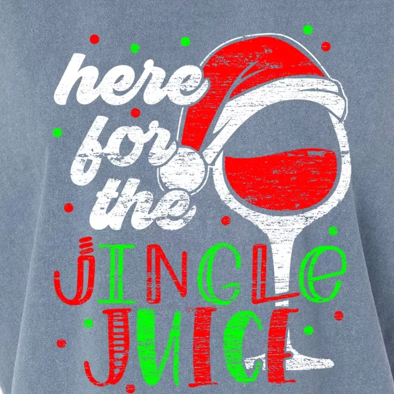 Here For The Jingle Juice Funny Holiday Party Meaningful Gift Garment-Dyed Women's Muscle Tee