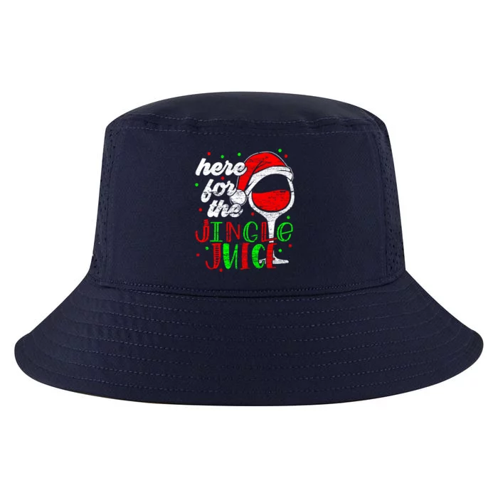 Here For The Jingle Juice Funny Holiday Party Meaningful Gift Cool Comfort Performance Bucket Hat