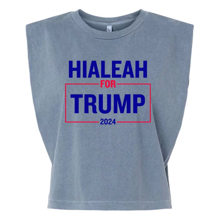 Hialeah For Trump 2024 Garment-Dyed Women's Muscle Tee