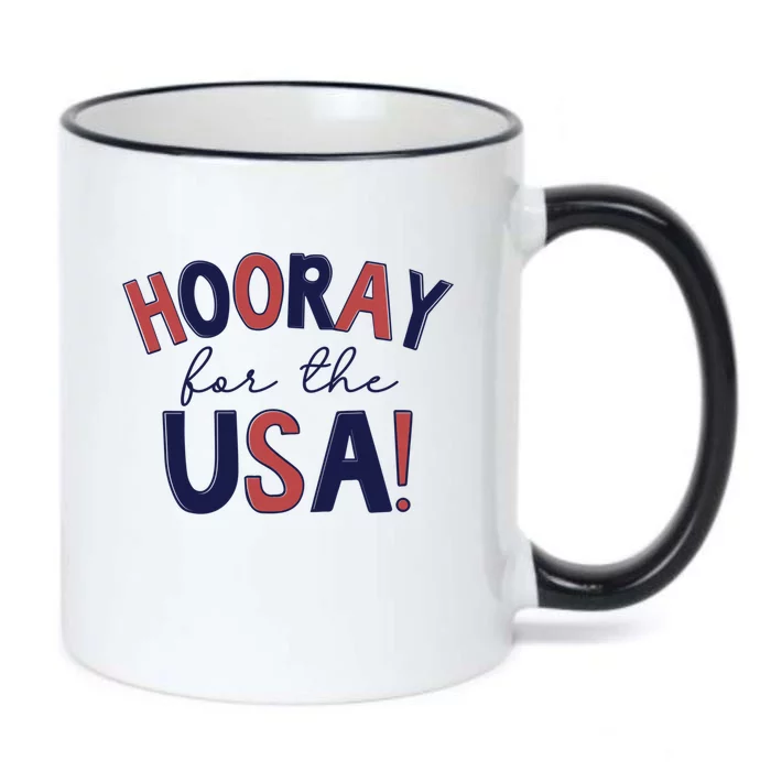 Hooray For The Usa Cute 4th Of July Funny Gift Black Color Changing Mug