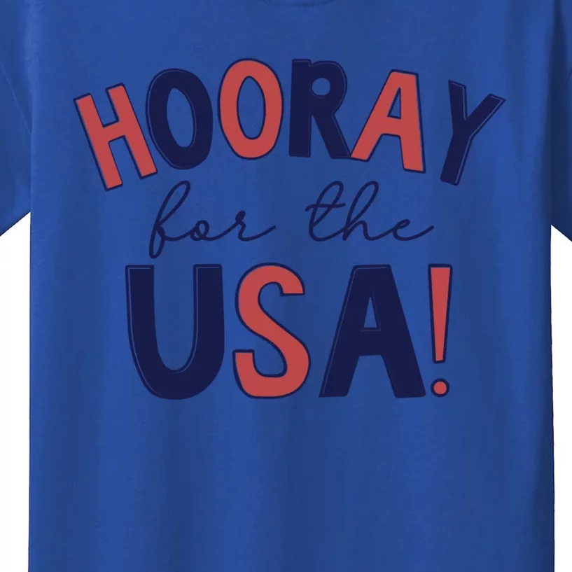 Hooray For The Usa Cute 4th Of July Funny Gift Kids T-Shirt