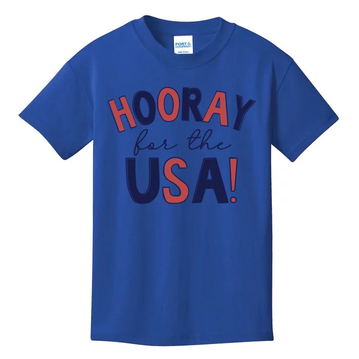 Hooray For The Usa Cute 4th Of July Funny Gift Kids T-Shirt