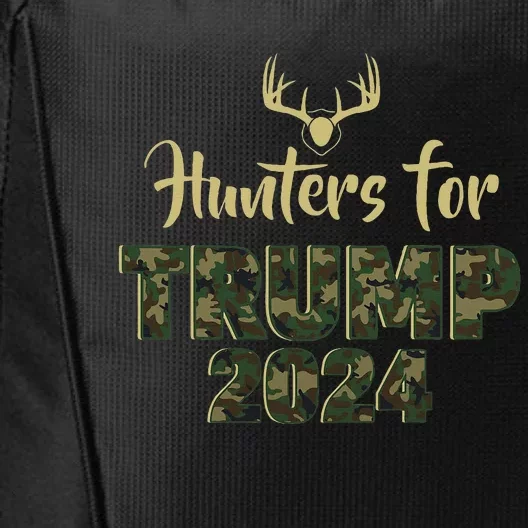 Hunters For Trump 2024 President Camouflage Deer Elk Antlers City Backpack