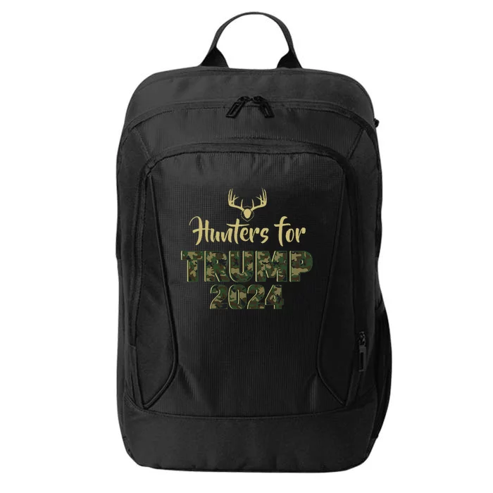 Hunters For Trump 2024 President Camouflage Deer Elk Antlers City Backpack