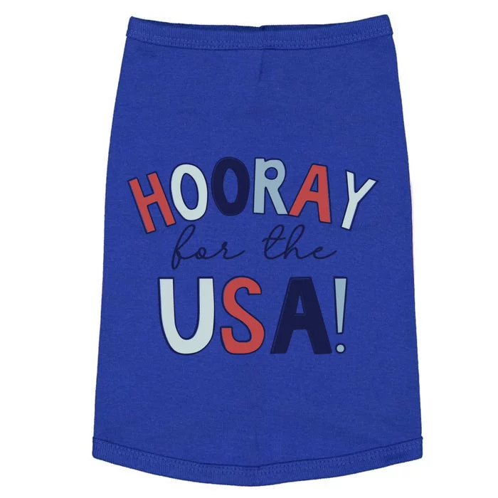 Hooray For The Usa Cute Fourth Of July Funny Gift Doggie Tank