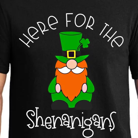 Here For The Shenanigans St Patrick's Day Gnome Gift Pajama Set