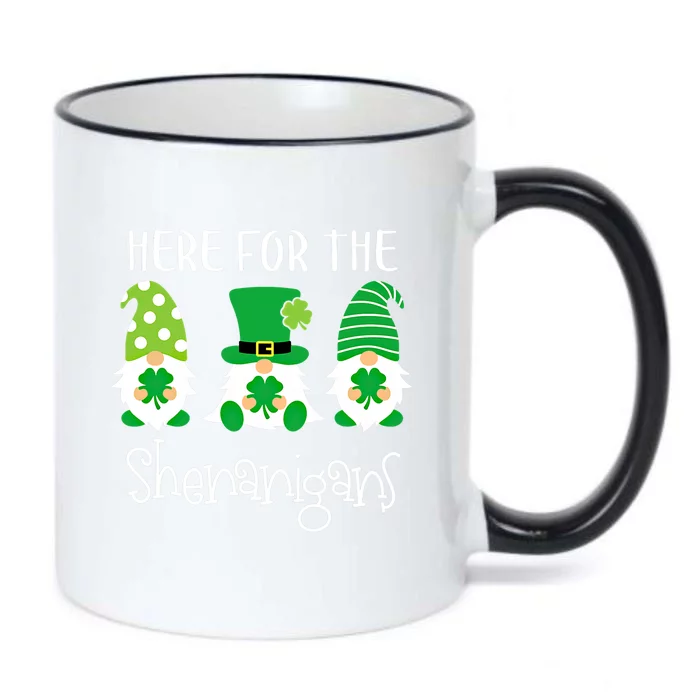 Here For The Shenanigans St Patrick's Day Gnome Meaningful Gift Black Color Changing Mug