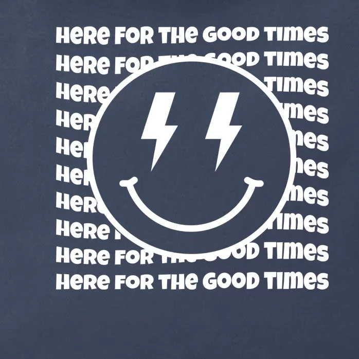 Here For The Good Times Retro Smile Zip Tote Bag