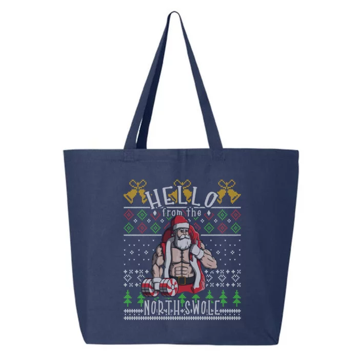 Hello From The North Swole Santa Claus Ugly Christmas Gym Cute Gift 25L Jumbo Tote