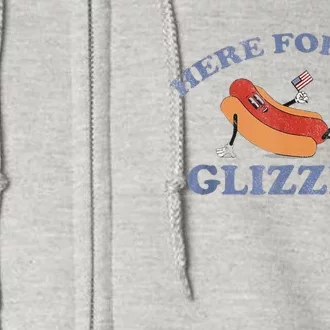 Here For The Glizzies 4th Of July 2024 Full Zip Hoodie