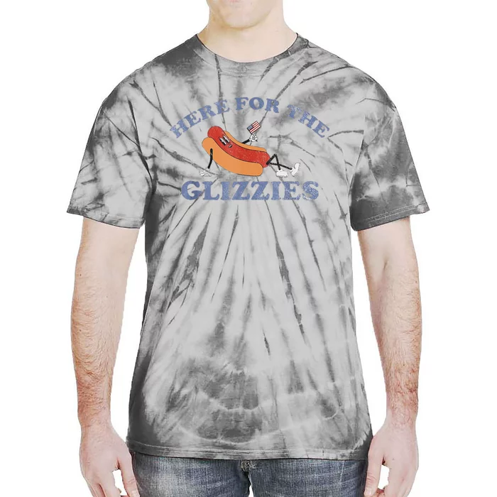 Here For The Glizzies 4th Of July 2024 Tie-Dye T-Shirt