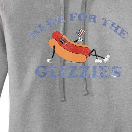 Here For The Glizzies 4th Of July 2024 Women's Pullover Hoodie