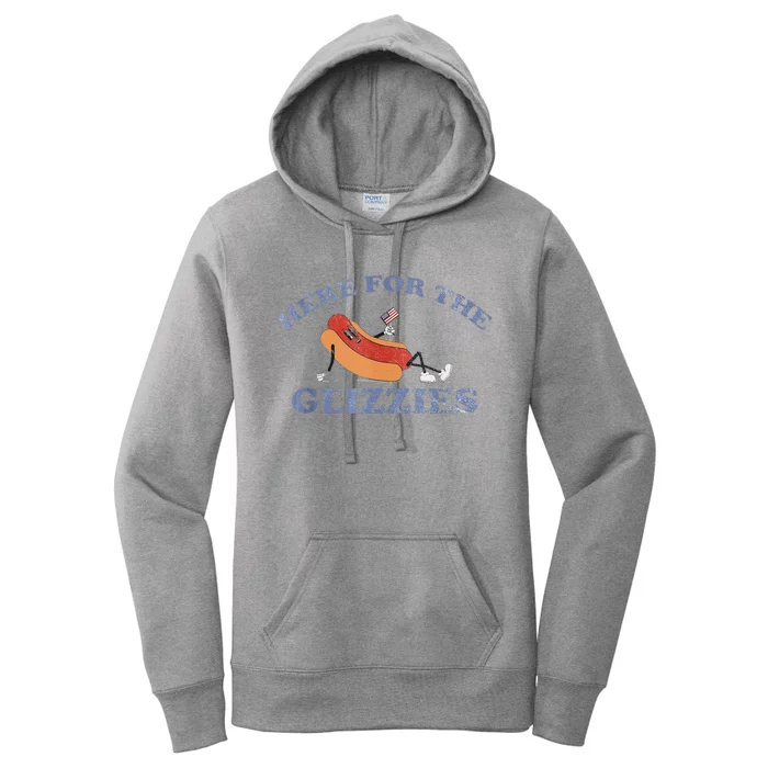 Here For The Glizzies 4th Of July 2024 Women's Pullover Hoodie