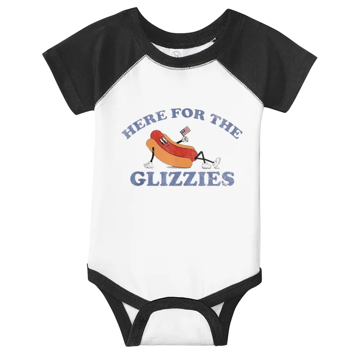 Here For The Glizzies 4th Of July 2024 Infant Baby Jersey Bodysuit