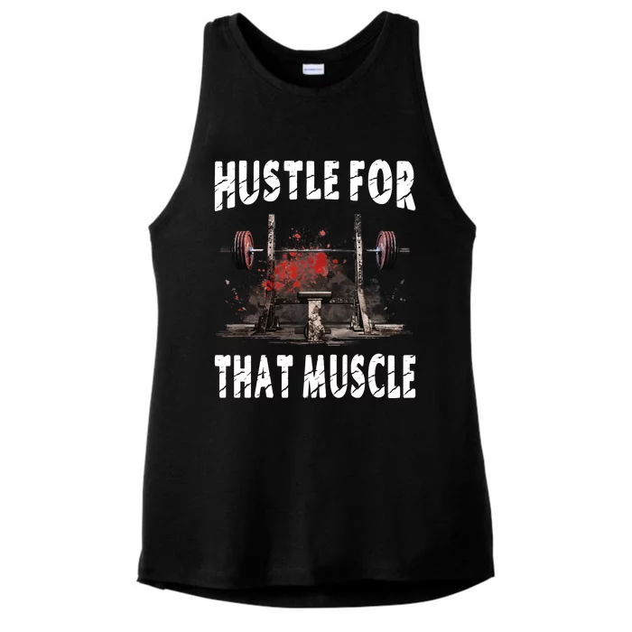 Hustle For That Muscle Ladies Tri-Blend Wicking Tank