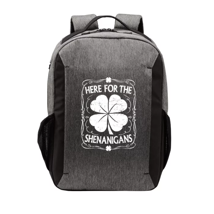 Here For The Shenanigans Happy St Patricks Day Shamrock Gift Vector Backpack