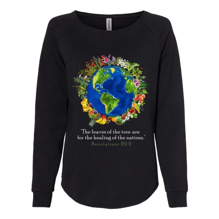 Healing For The Nations Revelations 222 Womens California Wash Sweatshirt