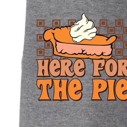 Here For The Pie Fall Vibes Autumn Season Thanksgiving Pumpkin Spice Funny Doggie 3-End Fleece Hoodie