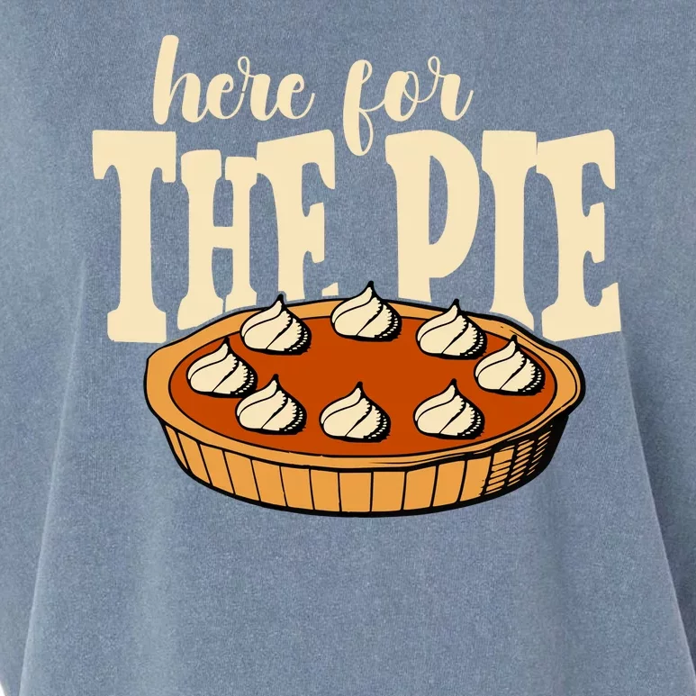 Here For The Pie Thanksgiving Holiday Garment-Dyed Women's Muscle Tee