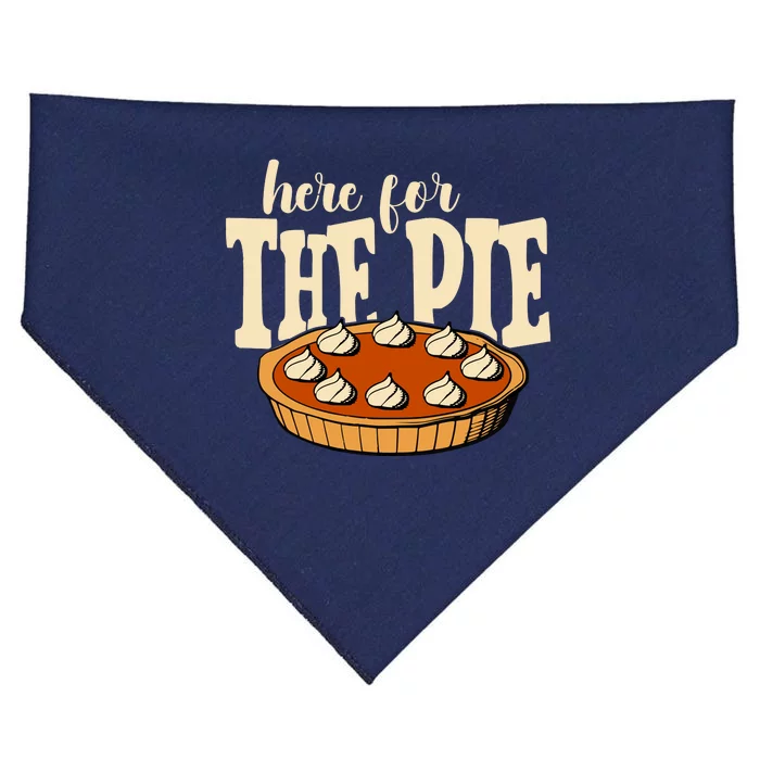 Here For The Pie Thanksgiving Holiday USA-Made Doggie Bandana