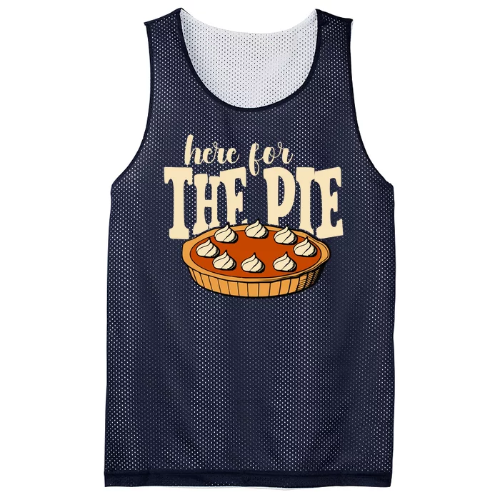 Here For The Pie Thanksgiving Holiday Mesh Reversible Basketball Jersey Tank