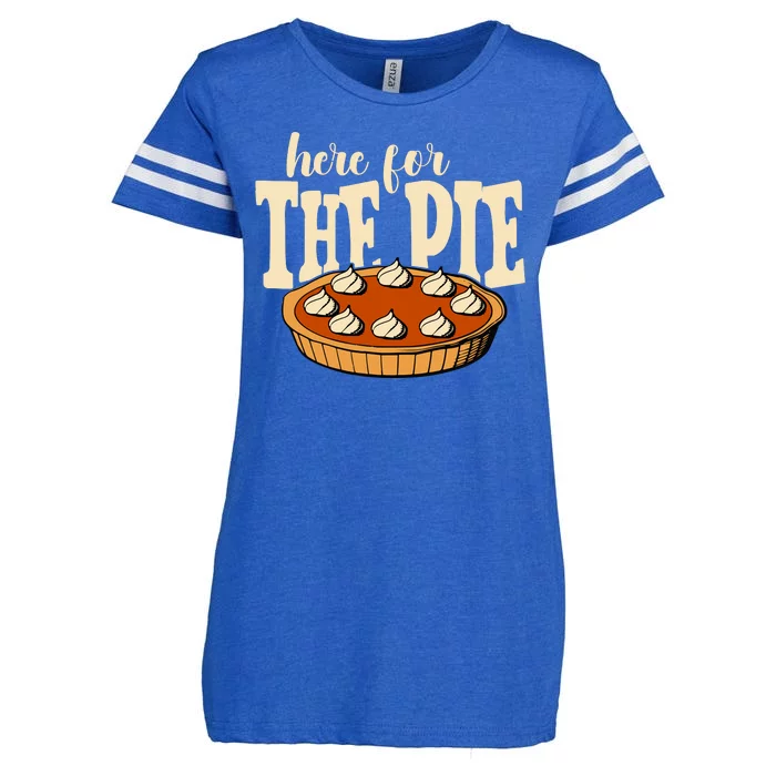 Here For The Pie Thanksgiving Holiday Enza Ladies Jersey Football T-Shirt