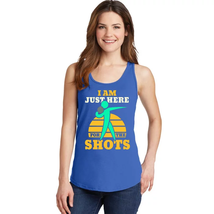 Here For The Shots Sport Shot Putter Ladies Essential Tank