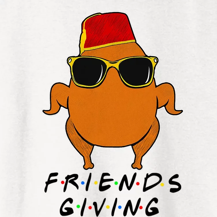 Happy Friendsgiving Turkey Thanksgiving For Friends Funny Women's Crop Top Tee