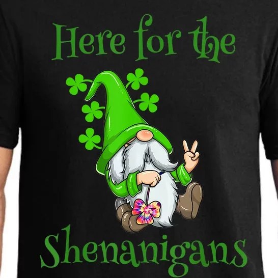 Here For The Shenanigans Gnome St Patricks Day Pajama Set