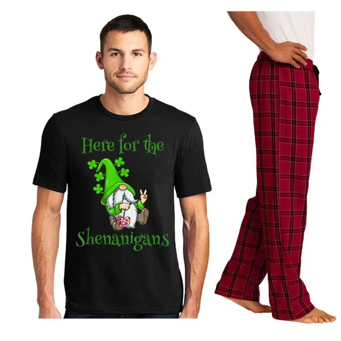 Here For The Shenanigans Gnome St Patricks Day Pajama Set