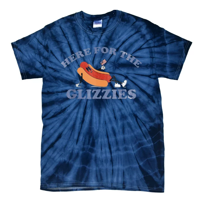 Here For The Glizzies 4th Of July 2024 Tie-Dye T-Shirt