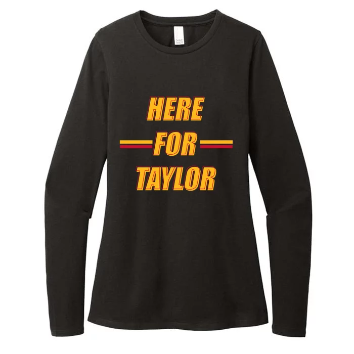 Here For Taylor Football Sports Fan Womens CVC Long Sleeve Shirt