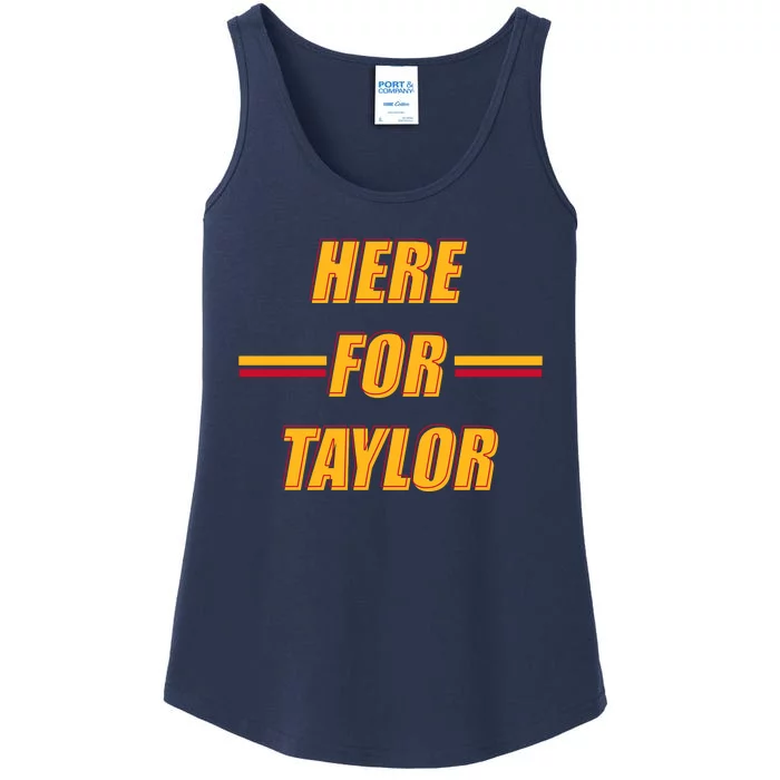 Here For Taylor Football Sports Fan Ladies Essential Tank