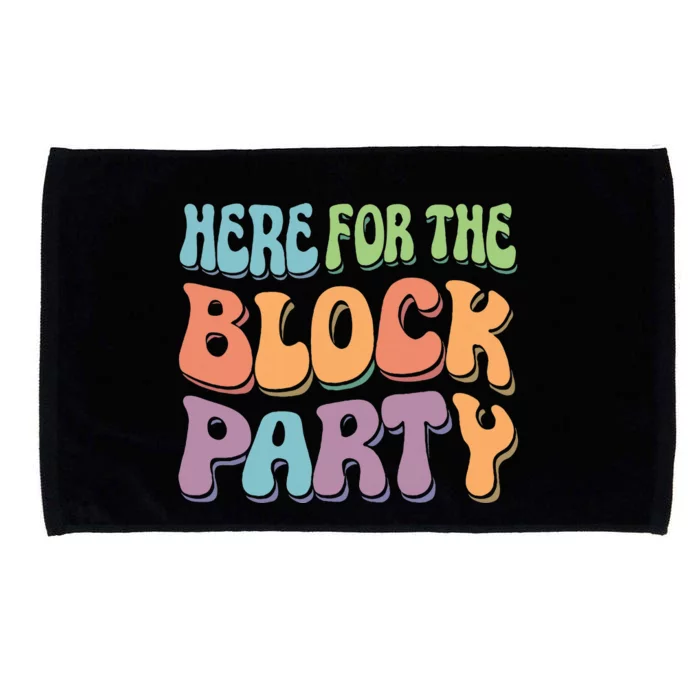 Here For The Block Party Retro Microfiber Hand Towel