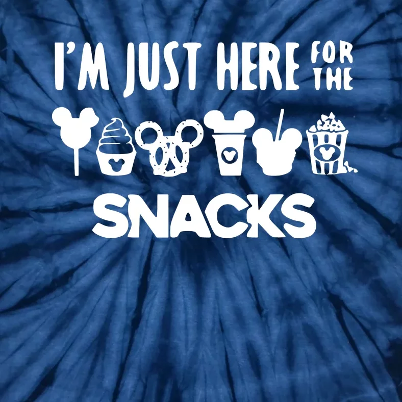 Here For The Snacks Family Vacation Tie-Dye T-Shirt