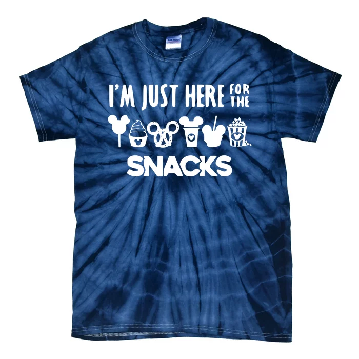 Here For The Snacks Family Vacation Tie-Dye T-Shirt