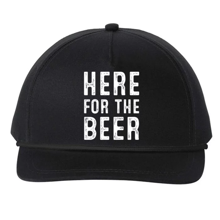 Here For The Beer Funny St Patricks Day Gift Snapback Five-Panel Rope Hat