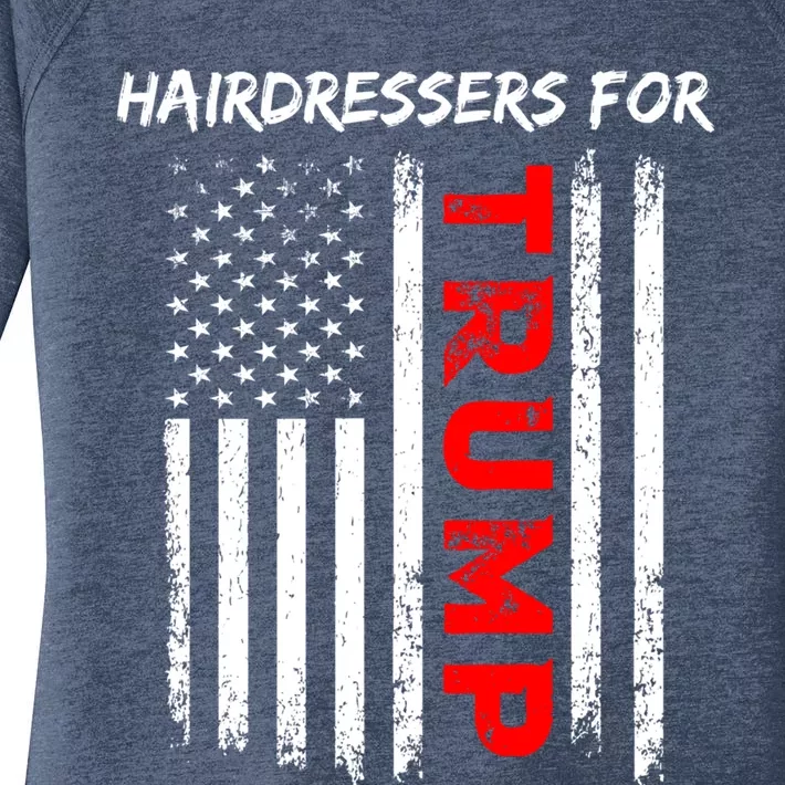 Hairdressers For Trump Take America Back Cool Gift Women's Perfect Tri Tunic Long Sleeve Shirt