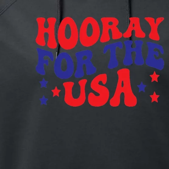 Hooray For The USA Gift Classic Performance Fleece Hoodie