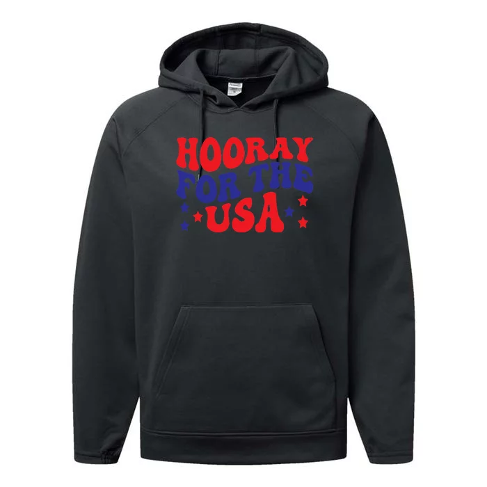 Hooray For The USA Gift Classic Performance Fleece Hoodie