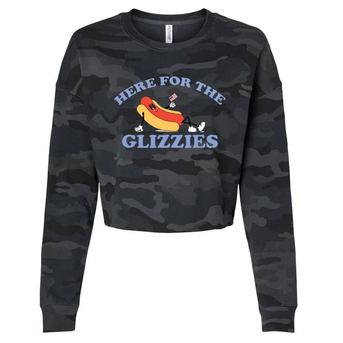 Here For The Glizzies Cropped Pullover Crew