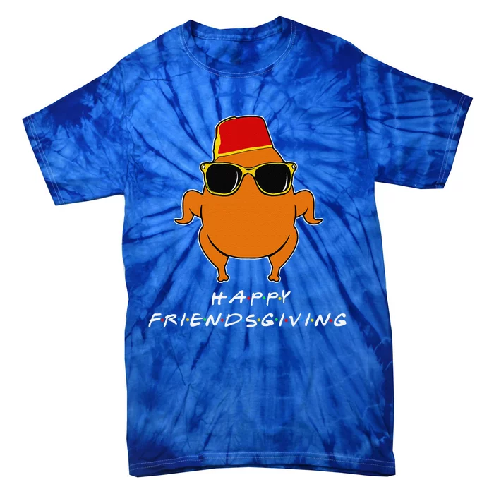 Happy Friendsgiving Turkey Friends Giving Funny Tie-Dye T-Shirt