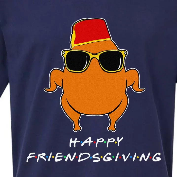 Happy Friendsgiving Turkey Friends Giving Funny Sueded Cloud Jersey T-Shirt