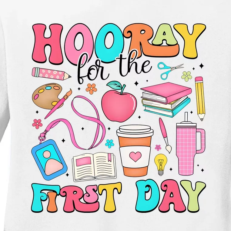 Hooray For The First Day Back To School Ladies Long Sleeve Shirt