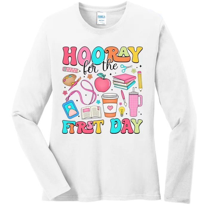 Hooray For The First Day Back To School Ladies Long Sleeve Shirt