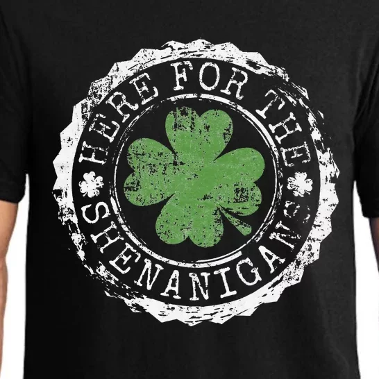 Here For The Shenanigans rertro St Patrick's Day Pajama Set