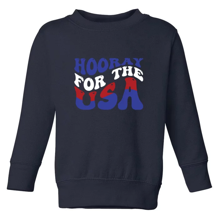 Hooray For The USA Memorial Day Gift Toddler Sweatshirt