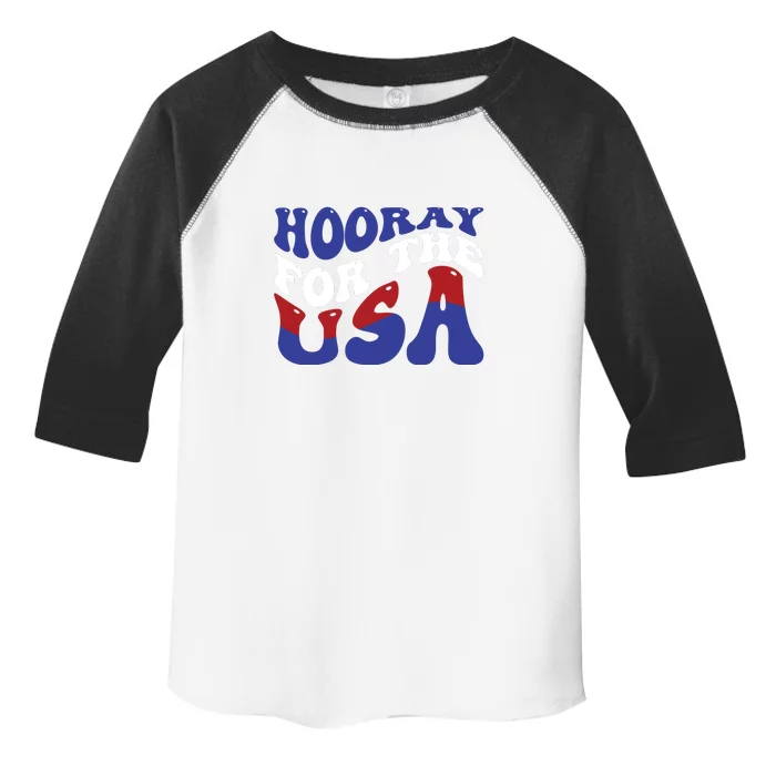 Hooray For The USA Memorial Day Gift Toddler Fine Jersey T-Shirt