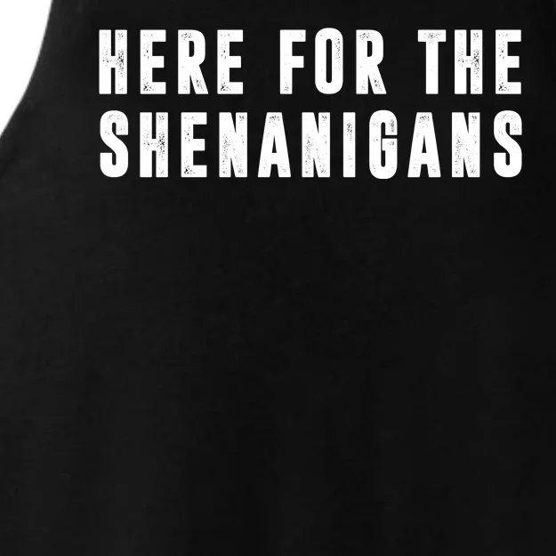 Here For The Shenanigans Ladies Tri-Blend Wicking Tank